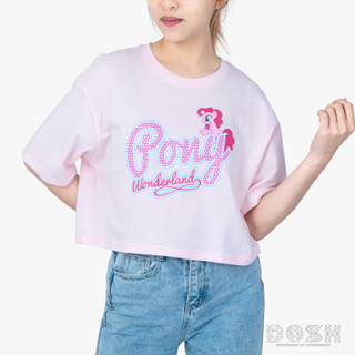 DOSH WOMENS CROPPED TOPS MY LITTLE PONY เสื้อยืดทรงครอปสั้น ผู้หญิง DPWT1009-PI