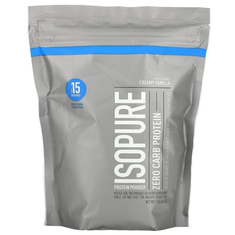 IsoPure, Zero Carb, Protein Powder, Creamy Vanilla, 1 lb (454 g ...