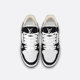 หลุยส์ วิตตอง👜Louis Vuitton LV TRAINER Men/Sneakers Louis Vuitton รองเท้า/รองเท้าผ้าใบ/สินค้าขายดี/