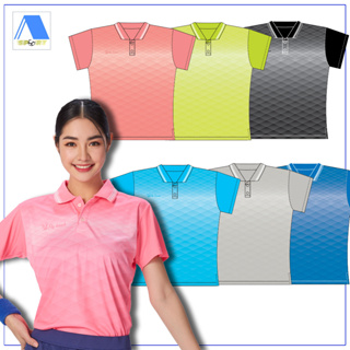 เสื้อโปโลหญิง เสื้อคอปกแขนสั้น เสื้อโปโลสีพื้น FLY HAWK FLYHAWK รุ่น A387  ของแท้ 100%