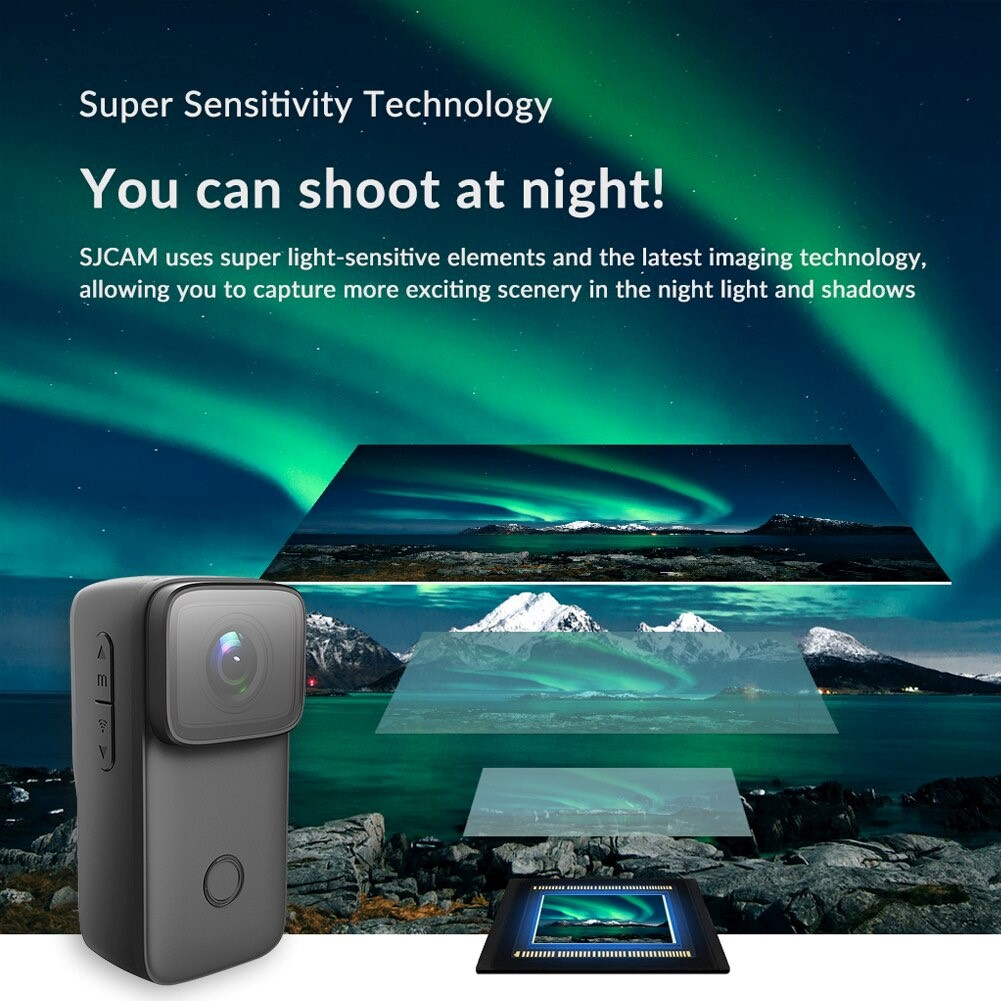 SJCAM C200 Action Camera กล้องแอคชั่น ความคมชัดระดับ 4K Ultra HD คมชัดทั้งกลางวันและกลางคืน มี Wi-Fi กันน้ำลึก 40 เมตร | Shopee Thailand