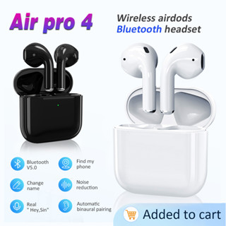 หูฟังไร้สาย Pro 4 TWS ชุดหูฟัง Bluetooth 5.0 แบบสัมผัสพร้อมไมโครโฟนสำหรับ Android iOS IP