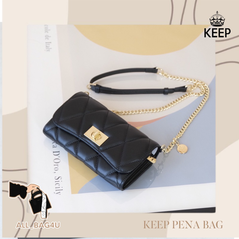 รับหิ้วของแท้จากshop-รุ่นใหม่-กระเป๋าตังค์ใบยาว-keep-bag-รุ่น-pena-bag-หนังแท้ทั้งใบ