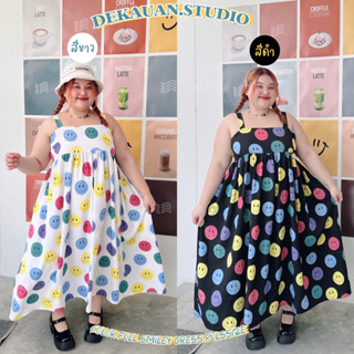 COLORFULL SMILEY DRESS PLUSSIZE