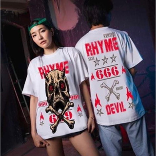 เสื้อยืด โอเวอร์ไซส์ สกรีนลาย ผ้า cotton 100% Rhyme 16