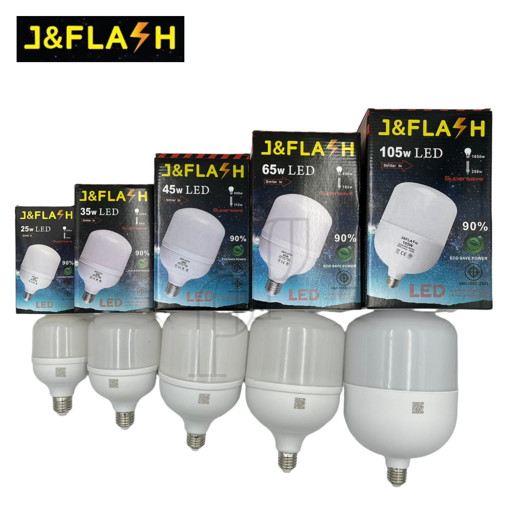 J&FLASHหลอดไฟกระบอก LED 35w 45w 65w 105w สว่าง ประหยัด ปลอดภัยและใช้ได้ ...