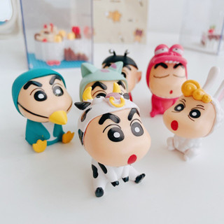 ส่งจากไทย🌈 โมเดล ชินจัง Shin chan เซต 6 ชิ้น ฟิกเกอร์ ตกแต่งตู้ เตียง โต๊ะอ่านหนังสือ โต๊ะทำงาน ของแต่งบ้าน พร็อบถ่ายรูป