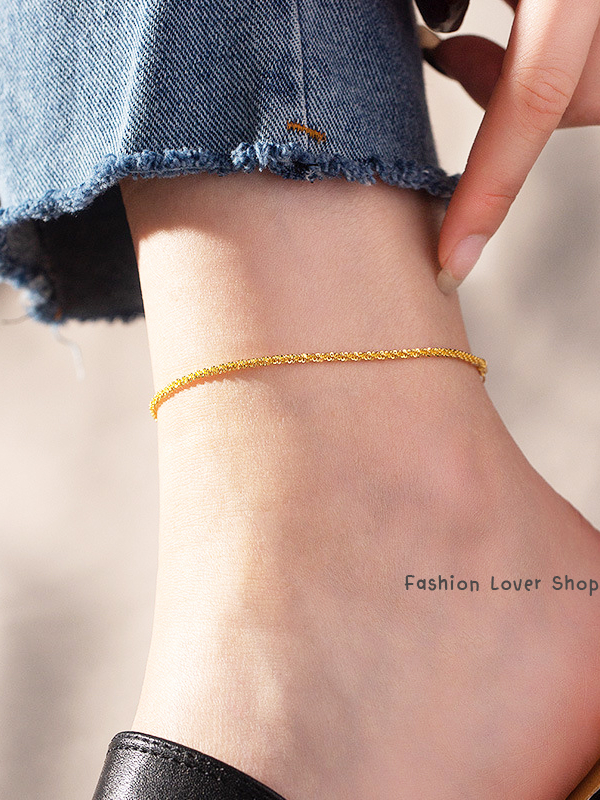 สร้อยข้อเท้าเกลียวทอง-สร้อยข้อเท้า-สร้อยข้อเท้าสำหรับผู้หญิง-anklet-สร้อยข้อเท้าแฟชั่น-สร้อยข้อเท้าสแตนเลส-เรียบหรู