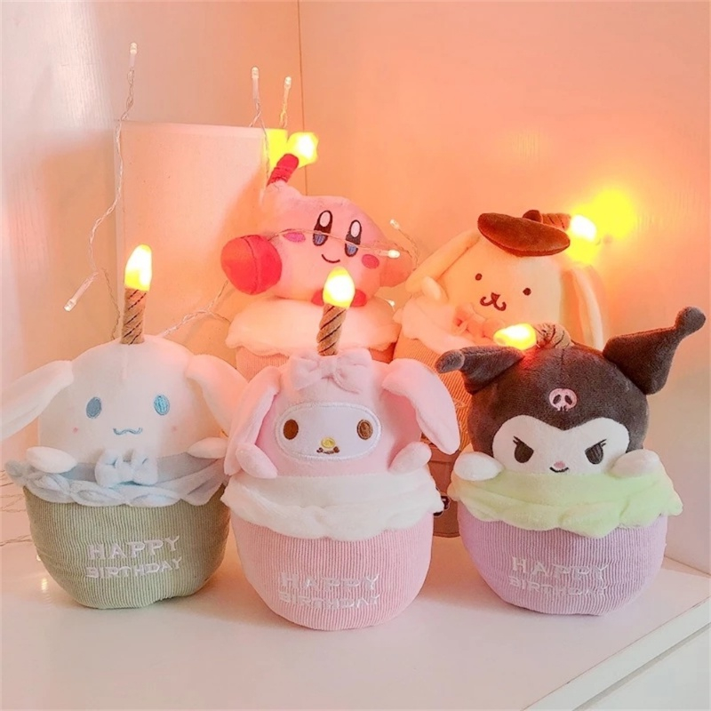 sanrio-kawaii-ตุ๊กตายัดนุ่น-รูปการ์ตูนอนิเมะ-มีไฟ-led-เหมาะกับของขวัญวันเกิด-ของเล่นสําหรับเด็ก-น่ารัก-สร้างสรรค์-ของขวัญวันเกิด-ของขวัญวันเกิดแฟน