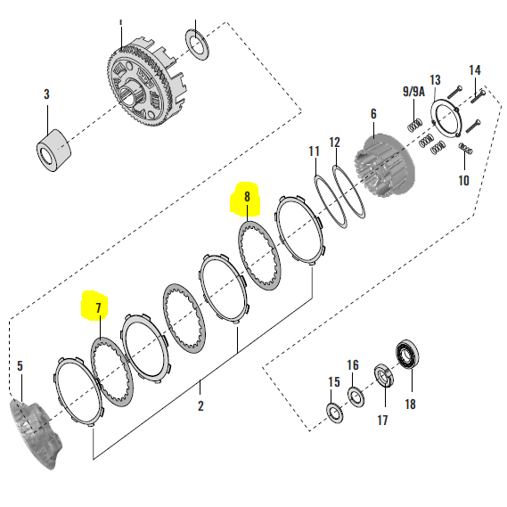 แผ่นเหล็กครัทช์-plate-clutch-a-b-สำหรับ-ktm-duke-rc-250-390-clutch-kit-steel-อะไหล่แท้-original-parts-ktm