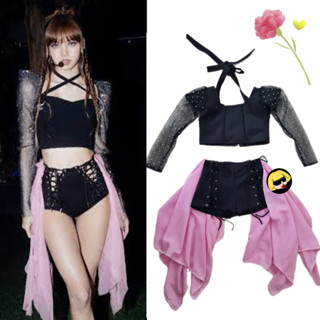 BABYGAGA 💞💕 ลิซ่า ชุดลิซ่า Lisa Blackpink Coachella ✂️ รับตัดชุด Kpop ชุดเต้น ชุดโคฟ แบล็คพิ้งค์ ชุดแบล็คพิงค์ เคป๊อป