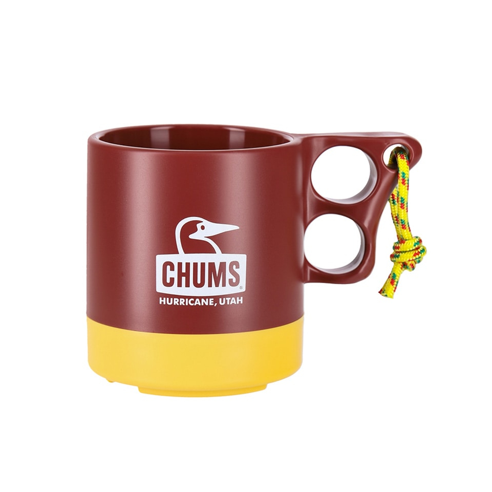 chums-camper-mug-cup-250ml-สี-burgundy-yellow-แก้วน้ำชัมส์-แก้วแคมป์ปิ้ง