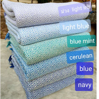 มีสต็อกจริง สีตรงกับรูป ถ่ายรูปเอง  ผ้าฝ้ายทอมือ กาฬสินธุ์  105*210ซม  cotton blanket handmade   ของรับไหว้  ของที่ระลึก photo