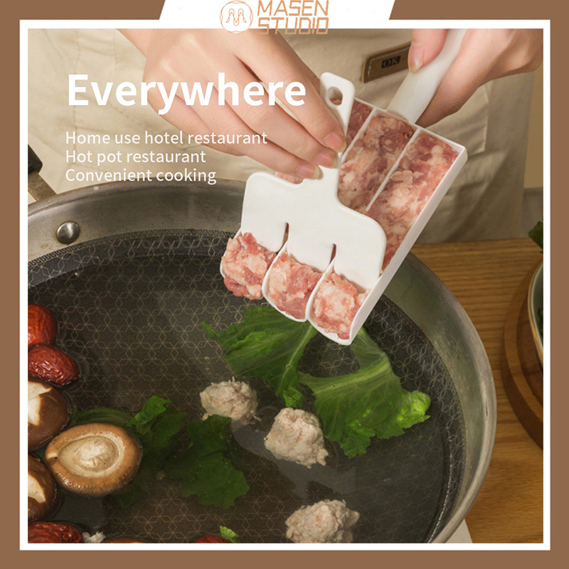 ที่ทำลูกชิ้น-หมูสับ-แม่พิมพ์ทําลูกชิ้น-ทรงกลม-ทํากุ้ง-ปลา-แบ่งเนื้อสัตว์-ทําง่าย-ทำหมูเป็นก้อน-เท่าๆกั