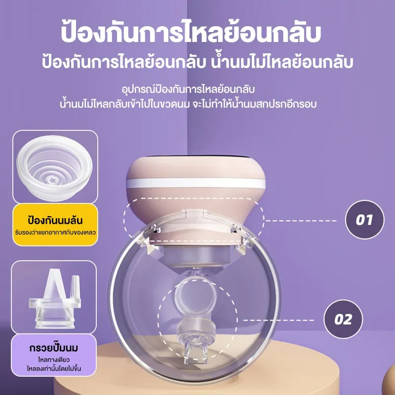 เครื่องปั๊มนมไฟฟ้า-ปั้มนมไฟฟ้า-24mm-3โหมด-ปรับได้9ระดับ-แบบพกพา-ชาร์จ-usb-แฮนด์ฟรี-ไร้-bpa-เครื่องปั้มนมไร้สาย