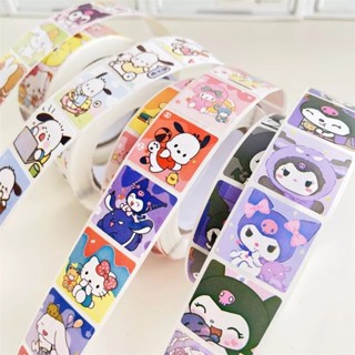 ♡พร้อมส่ง!(New)สติกเกอร์ม้วน ลายการ์ตูนชินจัง ซานริโอ้500ดวง น่ารัก สติ๊กเกอร์แปะกล่องพัสดุ