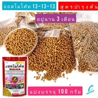 ปุ๋ยออสโมโค้ท ปุ๋ยละลายช้า สูตร13-13-13 สูตร12-25-6+1%ขนาดบรรจุ 100 กรัม