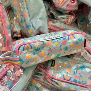 กระเป๋าใส่ดินสอน่ารักปุ๊กปิ๊ก แถมใส่ชื่อได้ด้วย แบบใส สองชั้น มีซิป สำหรับเด็กนักเรียนประถม พร้อมส่งจากไทย