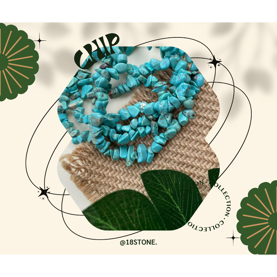 หินเครื่องประดับ-หินแตก-chip-ฮาวไลท์ย้อมสีเทอร์ควอย์