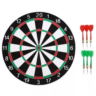 ปาเป้า เกมปาเป้า DART BOARD บอร์ดปาเป้า ปาได้ทั้ง 2 หน้า พร้อมลูกดอก 6 ลูก # 18123