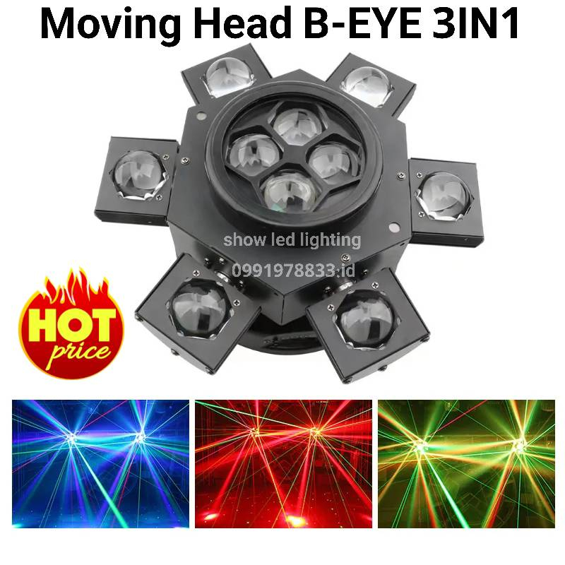 moving-head-led-b-eye-3in1eyed-6led-b-eye-4led-2laserไฟมูฟวิ่งเฮด-มูฟวิ่ง-สไปเดอร์-ไฟเธค-ไฟผับ-ไฟเลเซอร์-ไฟดิ้สโก้เทค