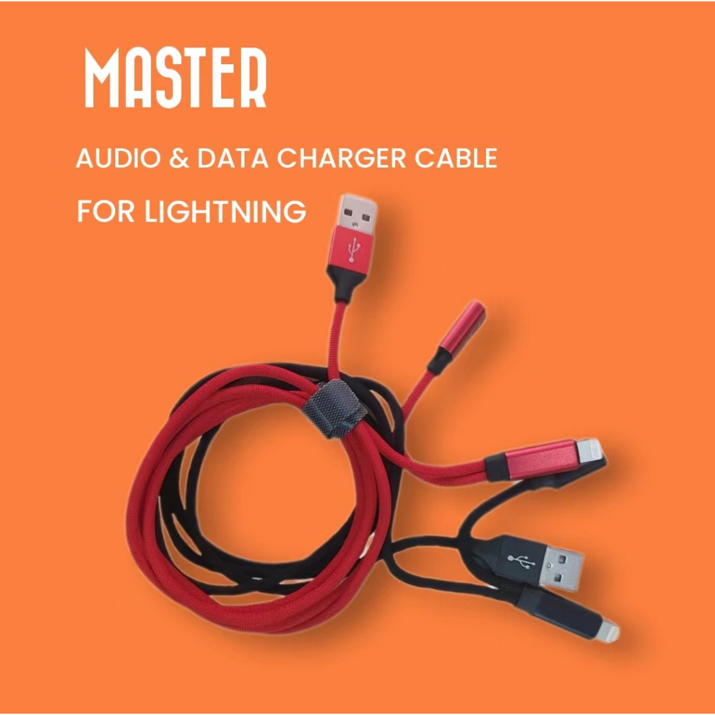สายชาร์จ-2-in-1-1os-สายชาร์จพร้อมส่ยเสียบหูฟัง-audio-amp-data-charger-cable