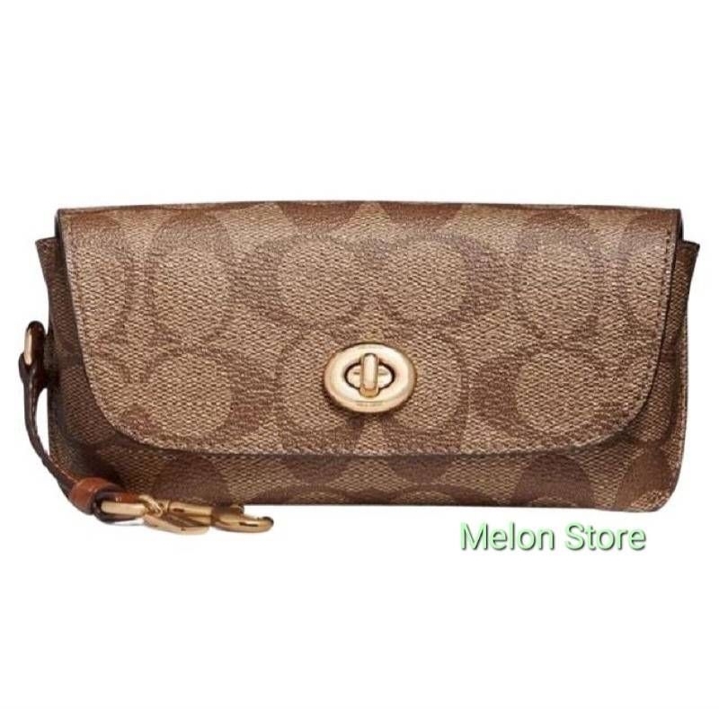 กล่องแว่นตา Coach Sunglass Case In Signature Canvas Shopee Thailand