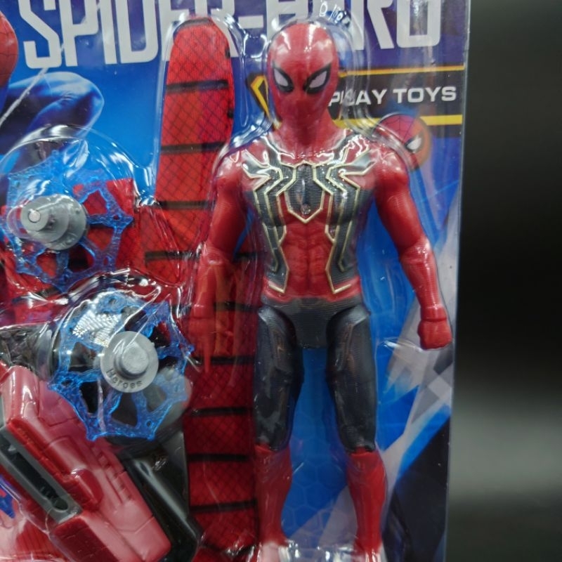 ถุงมือยิงใย-spiderman-สไปเดอร์แมน-แถมโมเดลขนาด-18-cm-ฟรี-งานดีมาก-เล่นสนุก-ราคาถูก-พร้อมส่งทันที