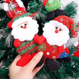 (คละแบบ) ตุ๊กตาแขวนต้นคริสต์มาส ซานตาครอส สโนวแมน กวางเรียนเดียร์ ตกแต่งต้นคริสต์มาส ของตกแต่ง จัดปาร์ตี้ christmas tree