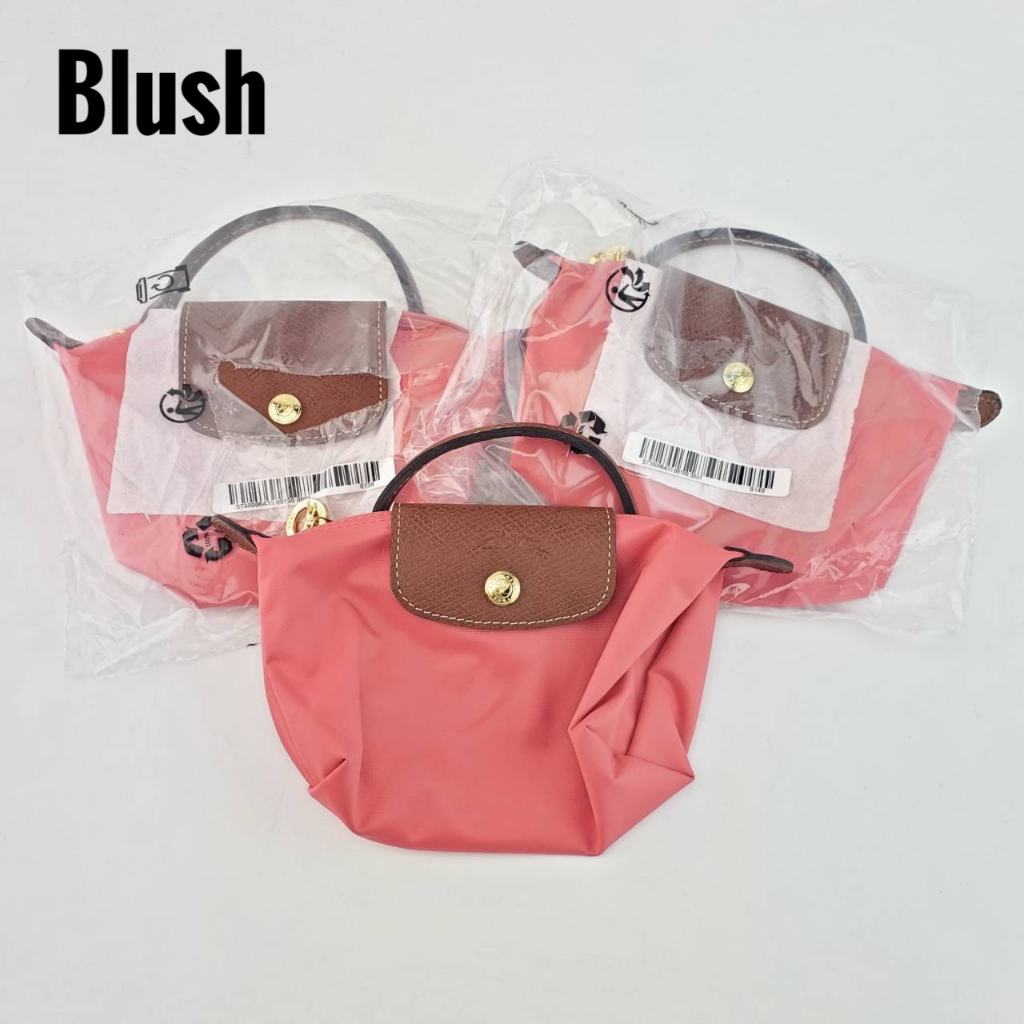 กระเป๋าถือ-longchamp-รุ่น-extra-small-le-pliage-pouch-สีโอรส-blush
