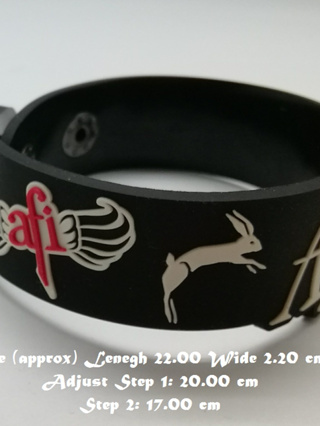 สร้อยข้อมือยาง AFI กําไลยางซิลิโคน แฟชั่น วงดนตรี กันน้ำ  silicone rubber wristband bracelet