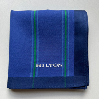 ผ้าเช็ดหน้าญี่ปุ่นวินเทจผู้ชาย HILTON แบรนด์เนมแท้ 💯%