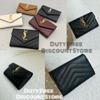 Yves Saint Laurent / Flip Wallet / YSL Classic / Parehong istilo na panlalaki at pambabaeng wallet