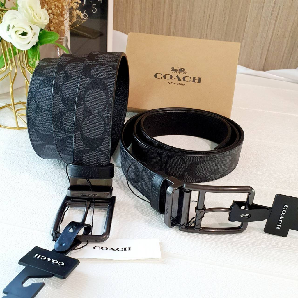 แท้-พร้อมส่ง-เข็มขัดเส้นใหญ่-coach-91288-double-bar-buckle-cut-to-size-reversible-belt