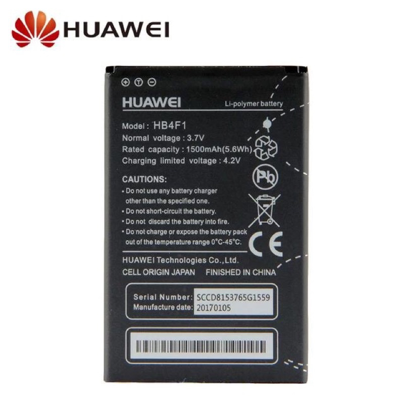 แบตเตอรี่-huawei-e5331-u8220-u8230-e5830-e5838-e5-c8600-e585-ascend-m860-x5-battery-แบต-hb4f1-1500mah-รับประกัน-3-เดือน