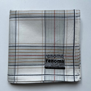 ผ้าเช็ดหน้าวินเทจผู้ชาย renoma แบรนด์เนมแท้ 💯%