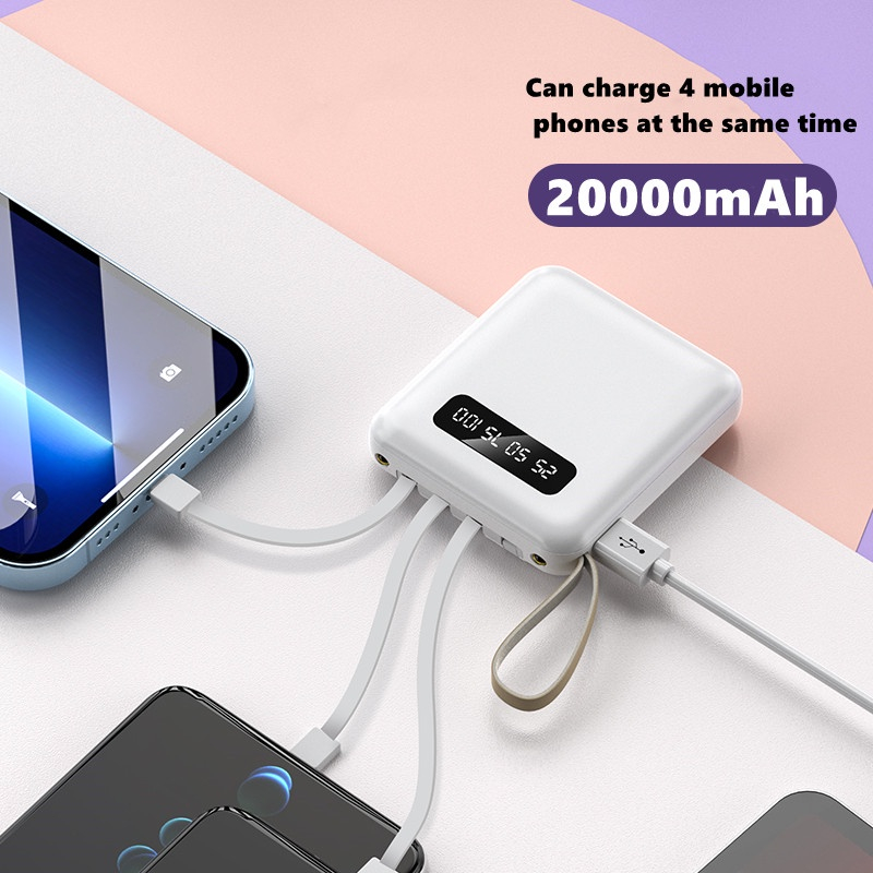 september-แบบพกพา-พาวเวอร์แบงค์-20000mah-นำสายชาร์จมาเอง-powerbank-แบตสํารองr-จอแสดงผลดิจิตอล-led