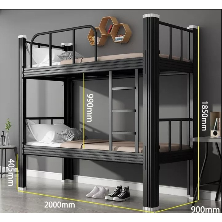 เตียงนอน-2ชั้น-เตียงนอน-3-ฟุต-เตียงเหล็กสองชั้น-bed-frame-มี-2-สีให้เลือก-โครงสร้างเเข็งเเรง-พร้อมส่ง