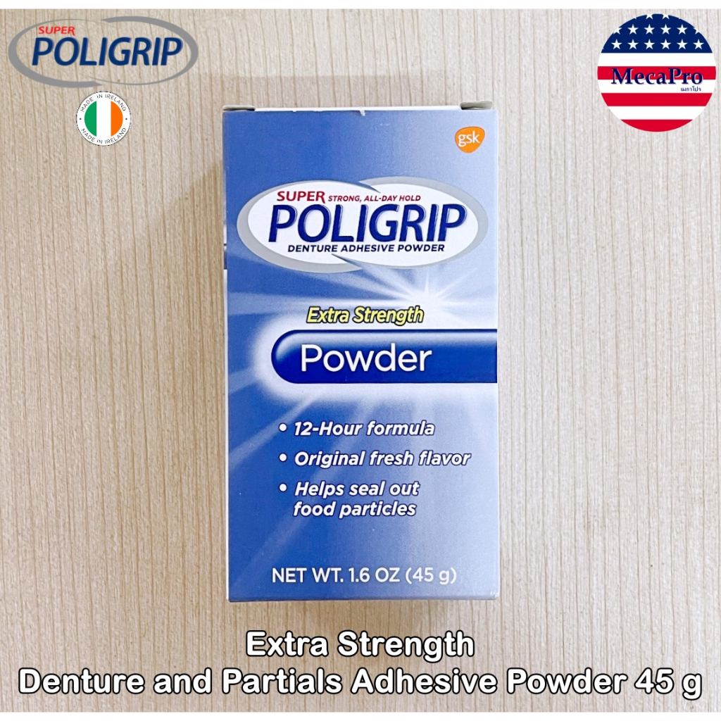 Poligrip® Extra Strength Denture and Partials Adhesive Powder 45 g ผง