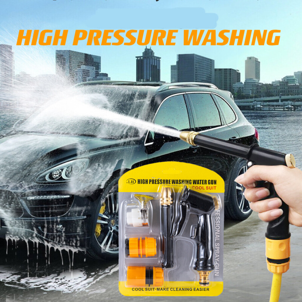 pressure-washer-ก้านยาว-ปืนฉีดน้ำในครัวเรือน-ปืนฉีดน้ำแรงดันสูง-ปืนฉีดล้างรถฝักบัวรดน้ำแปรงที่แข็งแกร่ง