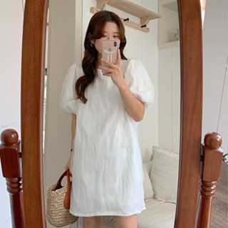 ส่งจากไทย🍑 เดรสสั้น Puff Dress เดรสแขนตุ๊กตา ทรงน่ารัก สไตล์เกาหลี เนื้อผ้าดีมาก แนวเรียบหรู ดูดี เอฟวรี่เดย์ลุค คาเฟ่