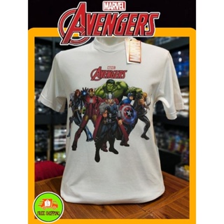 เสื้อMarvel ลาย Avengers สีขาว (MVX-193)