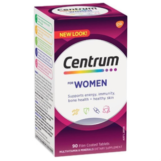 วิตามินรวมเซ็นทรัม สำหรับผู้หญิวัยทำงาน Centrum Women Multivitamin for women 90 tablets