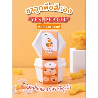 ชาลูกพีชสีทองออร์แกนิคในถ้วยพร้อมดื่ม YES, PEACH! (เยส, พีช!)