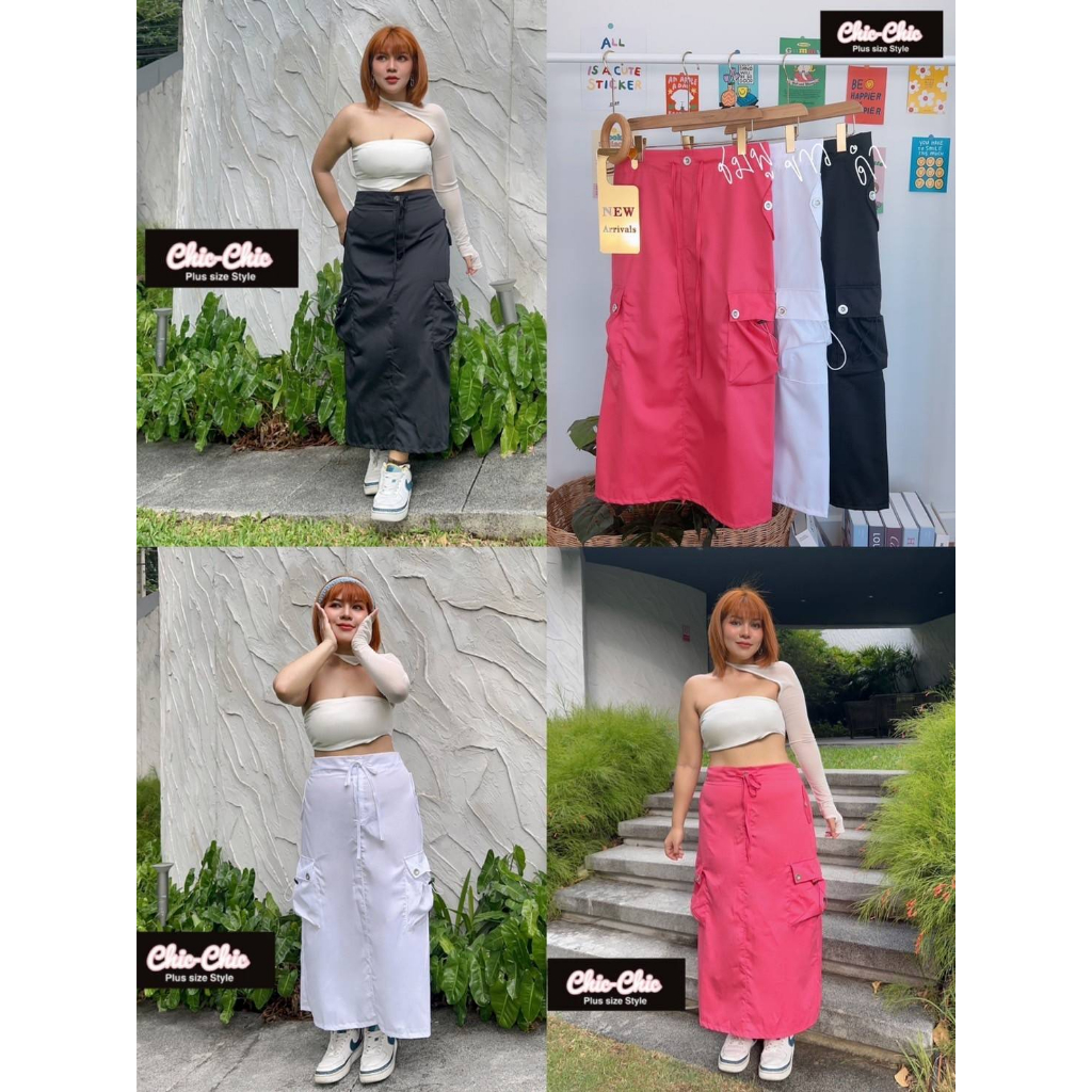 plussize-กระโปรงคนอ้วน-2-ไซส์-l-เอว-30-40-สะโพก-48-ยาว33-xl-เอว34-44-สะโพก52-ยาว33