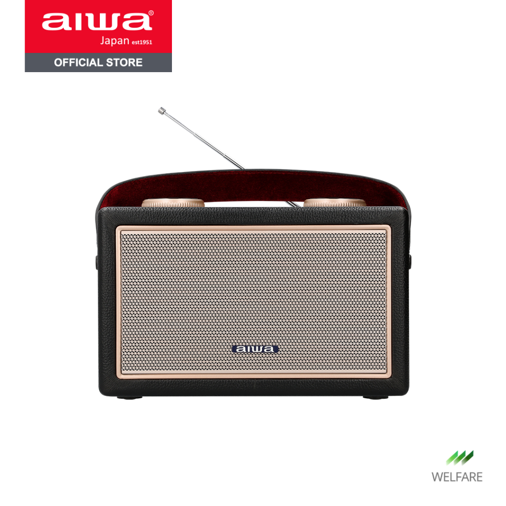 ผ่อน-0-aiwa-retro-robot-bluetooth-speaker-ลำโพงบลูทูธพกพา-fm-radio