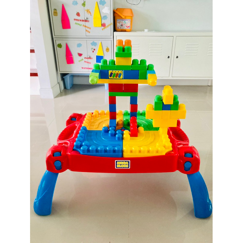 Mega bloks building table ชุดโต๊ะเล่นตัวต่อเมก้าบล็อคส์ ชิ้นใหญ่ บล็อก ...