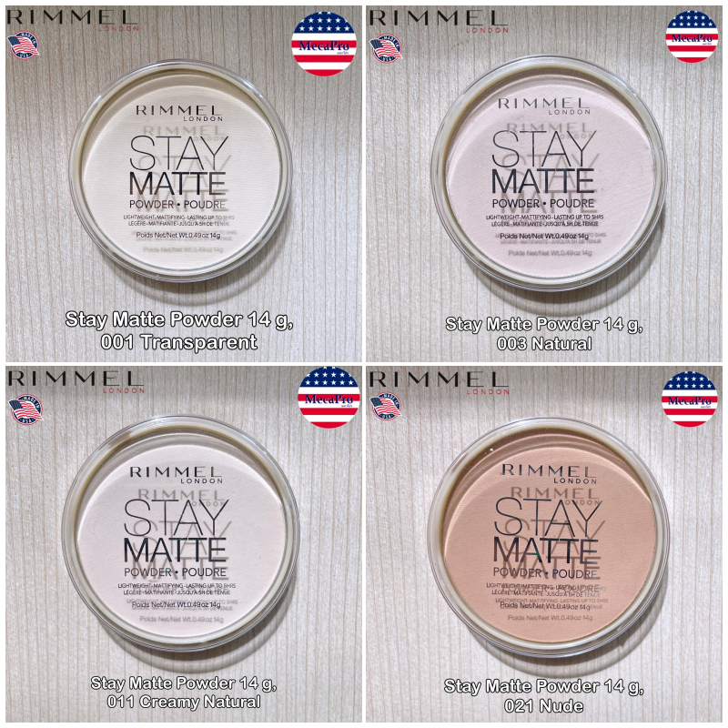 Rimmel® Stay Matte Powder 14 g แป้งอัดแข็ง ปกปิดผิวหน้า เนื้อบางเบา ...