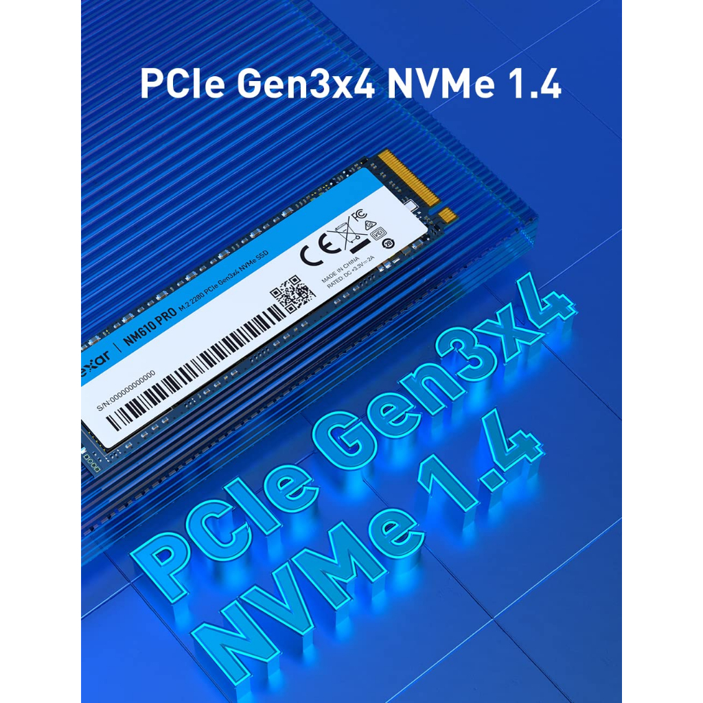500GB / 1TB / 2TB SSD (เอสเอสดี) LEXAR NM610 PRO M.2 PCIe Gen3x4