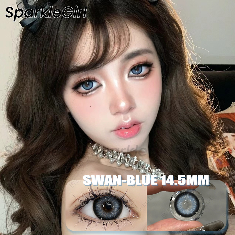 ส่งไวจากไทย-sparklegirl-คอนแทคเลนส์-swan-gray-2-ชิ้น-คู่-บิ๊กอาย14-5mm-คอนแทคเลนส์-รายปี